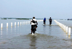 鄱阳湖涨水制造“水中公路”