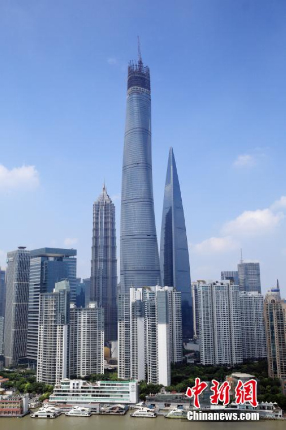 上海在建第一高楼攀顶632米 刷新沪上天际线【4】--图说中国--人民网