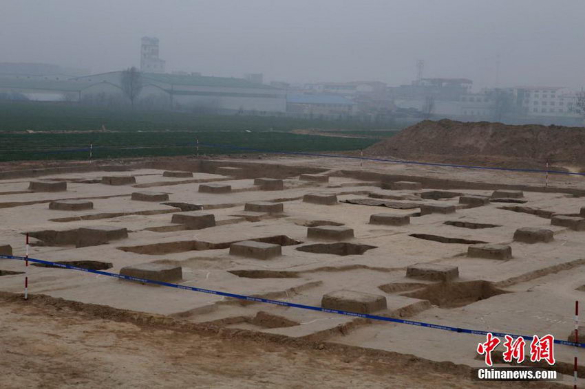 1月5日，河南郑州东赵发掘现场。