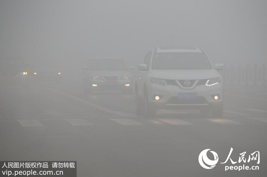 江苏连云港出现大雾天气 多条高速公路封闭